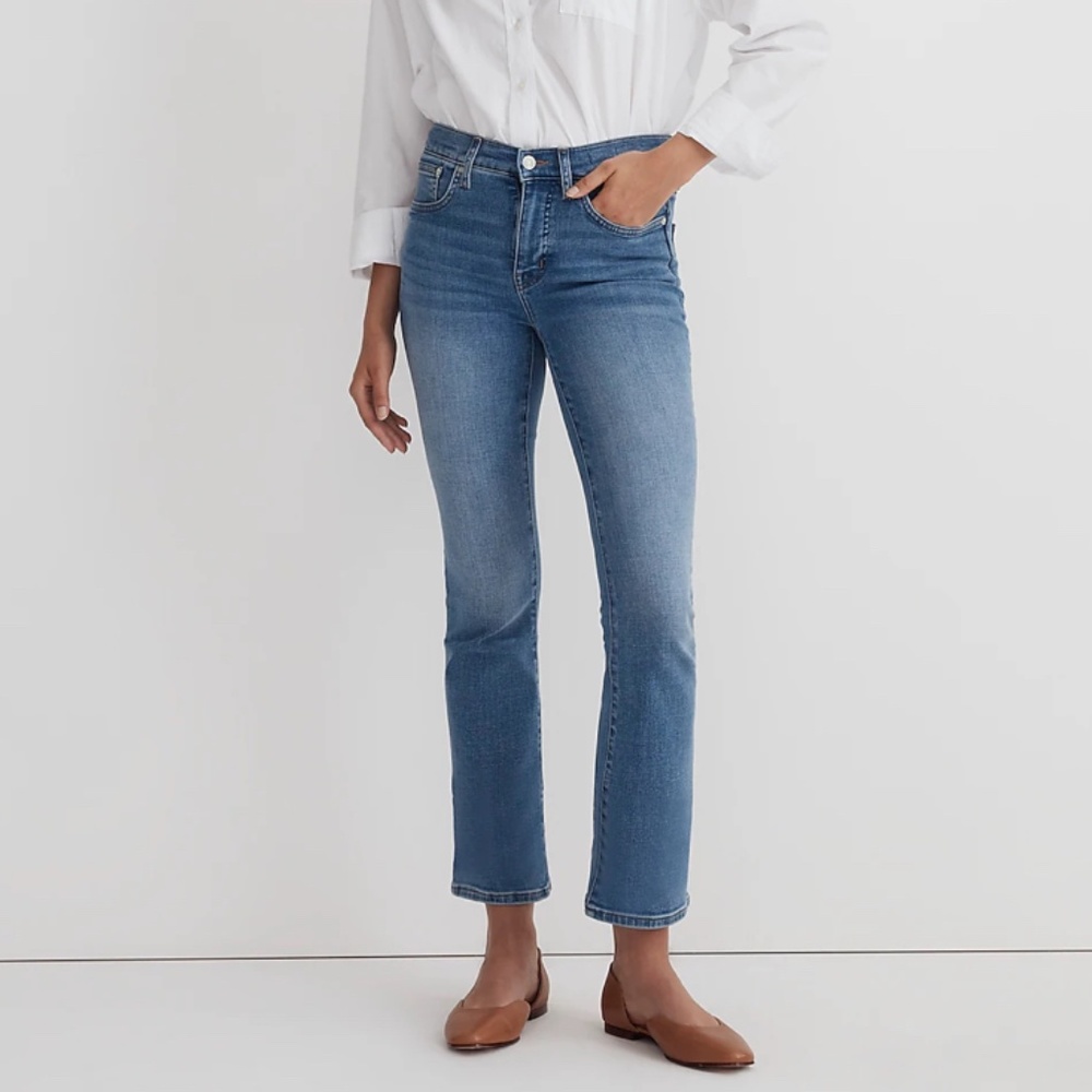 Madewell Kick Out Crop Jeans in Mather Wash Sz 28